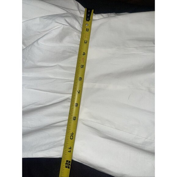 Mable Womens White Ruched Shirt Dress S - Picture 15 of 16